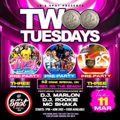 2$ Tuesdays Jrs spot (Toes in The Sand Pre Party ) Live Audio - Skillibeng, Molly, Kes, Kartel, Pudaz, Valiant