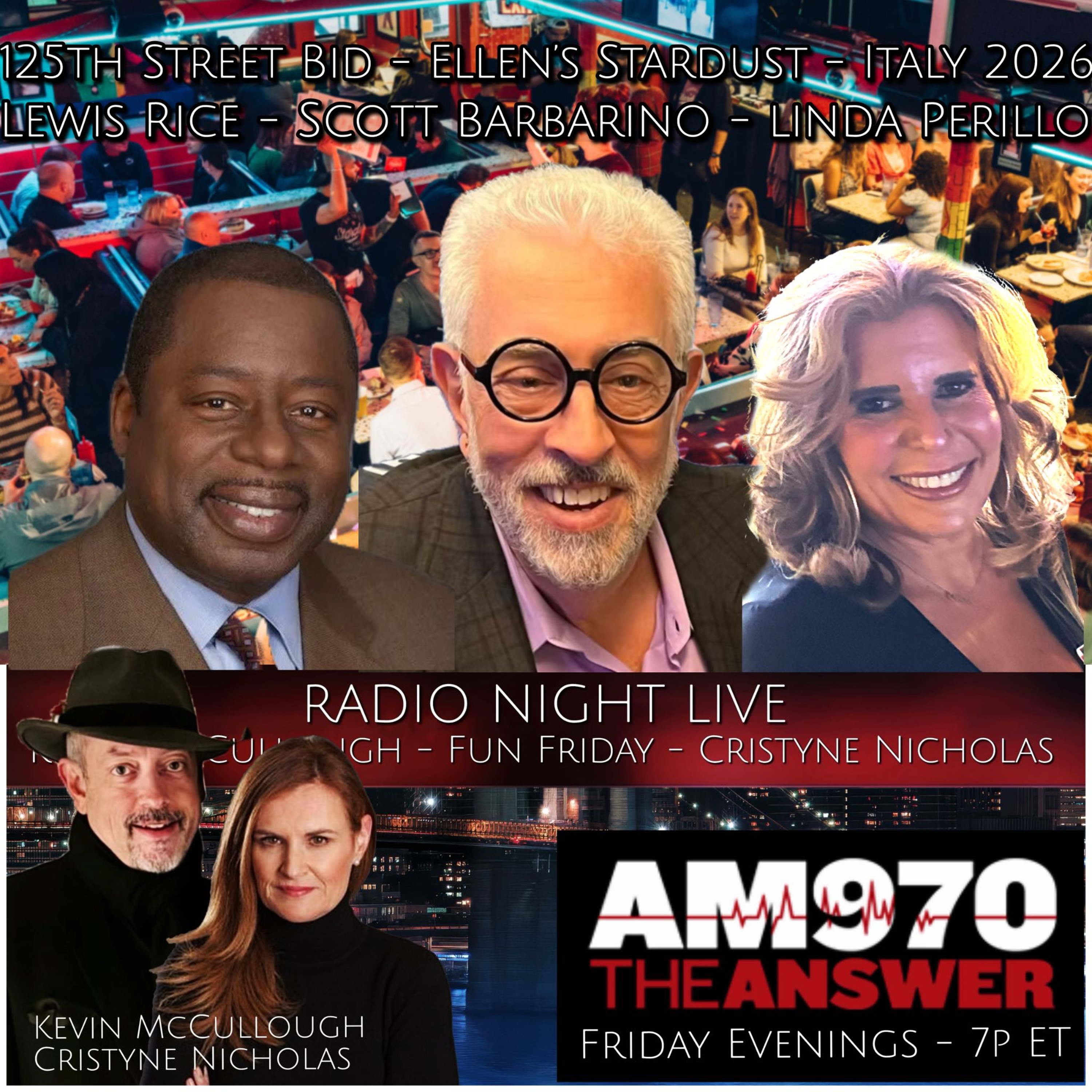 20251114- Lew Rice (125th St. BID), Scott Barbarino (Ellen’s Stardust), Linda Perillo (Italy Unfiltered '26)