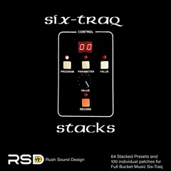 Soundbank for Full Bucket Music Six-Traq. 64 Stack Presets with 100 individual patches. Six Trak.