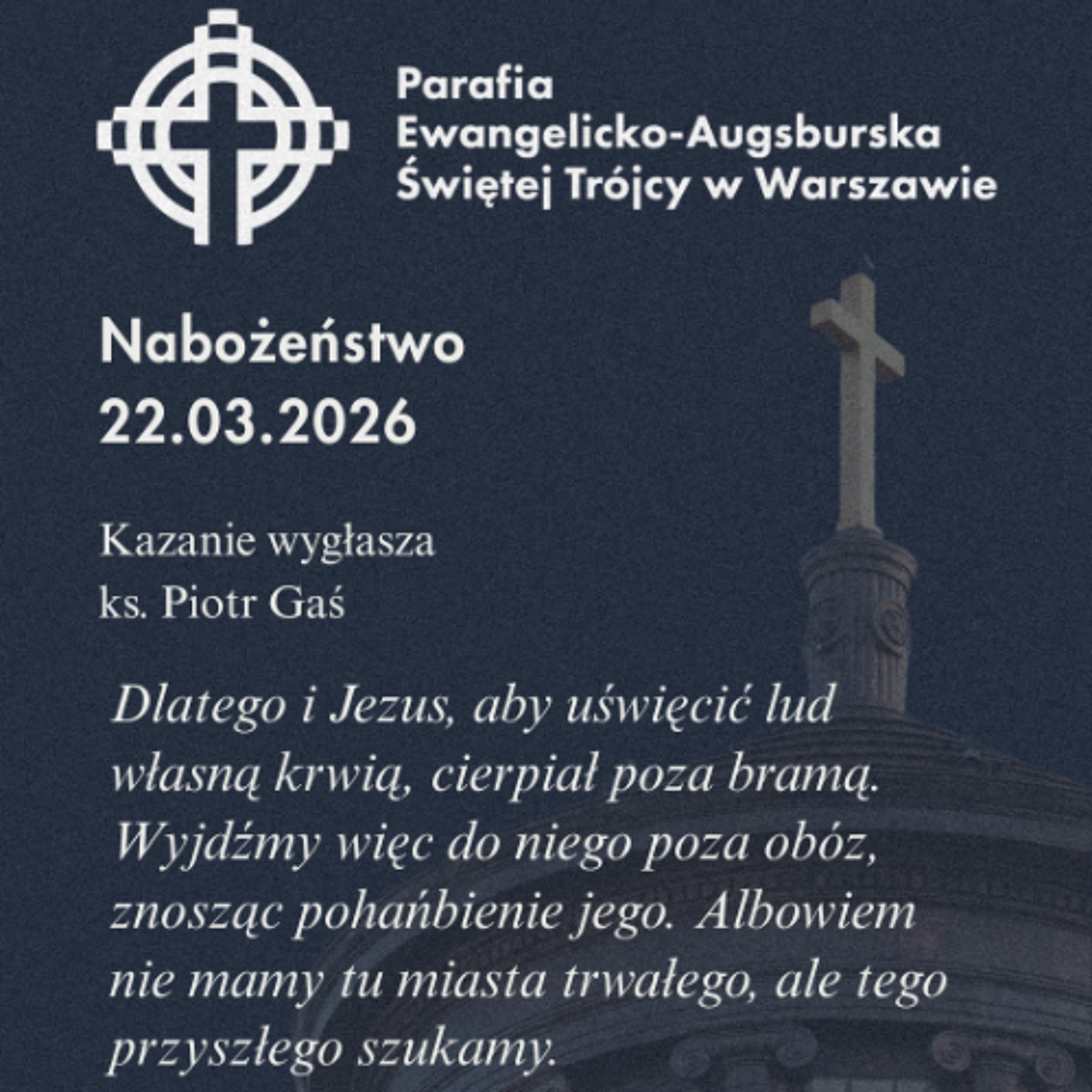 Niedziela ze Słowem, rozważanie z nabożeństwa 22 marca 2026 episode artwork
