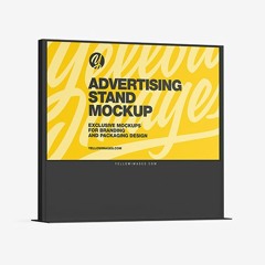 Download Free LED Display Stand Mockup Indoor Advertising Mockups PSD Templates