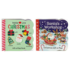 free EBOOK √ 2 Pack Christmas Lift-a-Flap Board Books (Chunky Lift a Flap) by  Holly