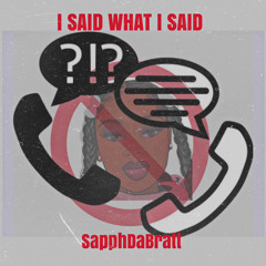 SAPPHDABRATT - I SAID WHAT I SAID