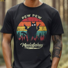 Cat Pew Pew Madafakas Vintage Crazy Cat T Shirt