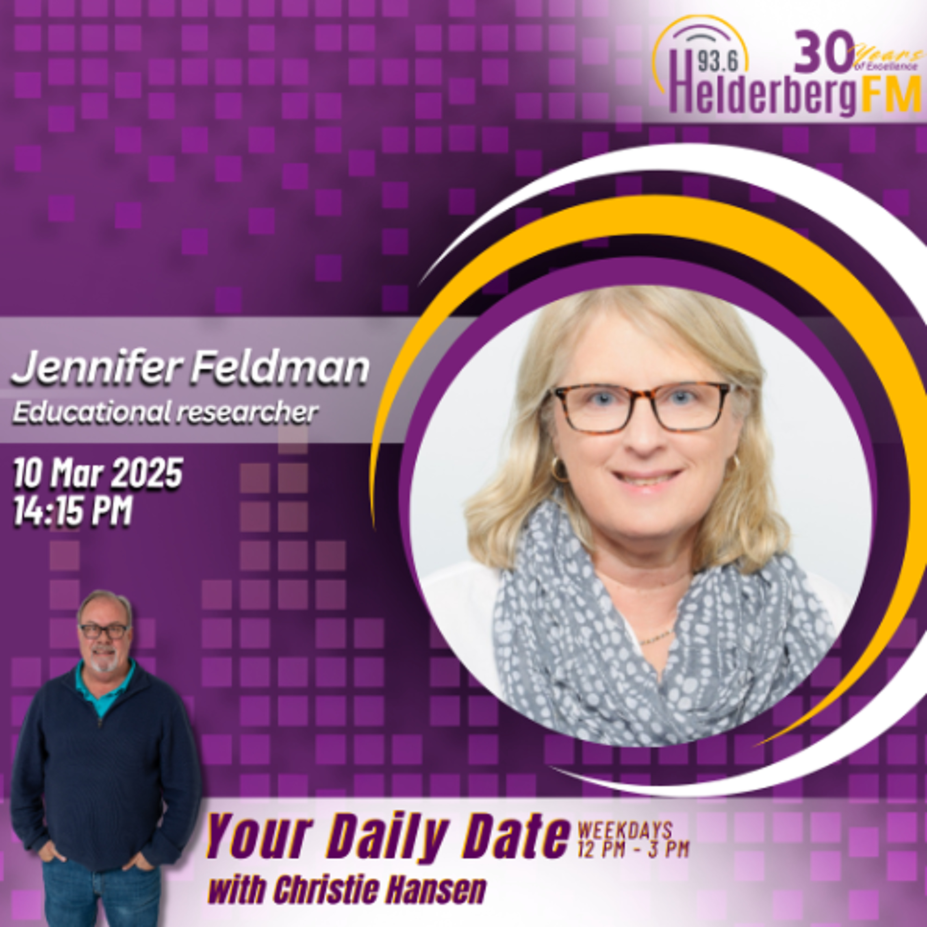 Dr. Jennifer Feldman, Lecturer at Stellenbosch University On #DailyDateWithChristie episode artwork