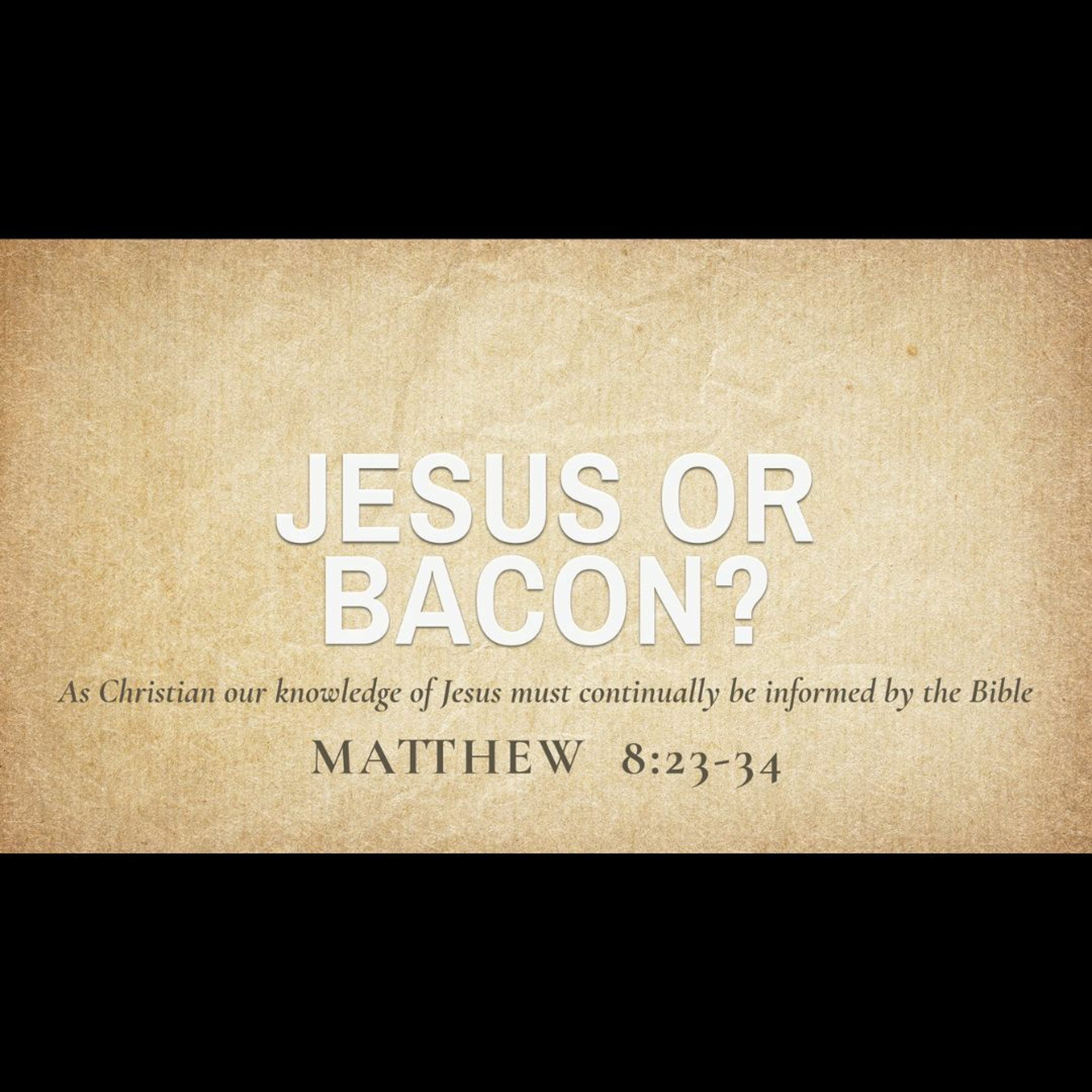 Jesus or Bacon? (Matthew 8:23-34)