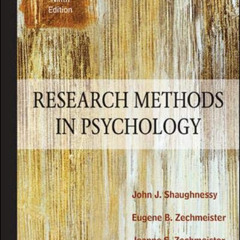 [VIEW] KINDLE 📒 Research Methods In Psychology, 9th Edition by  John J. Shaughnessy,