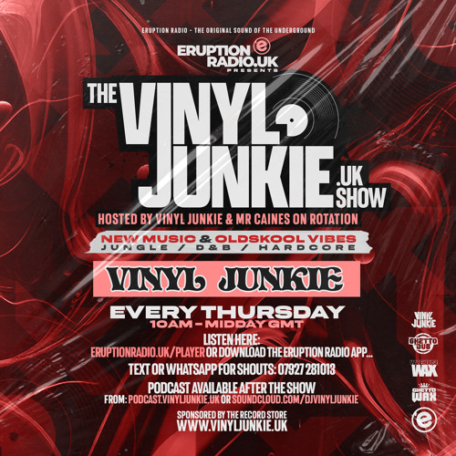 Episode 95 - Vinyl Junkie - Eruption Radio Podcast – 25/07/2024