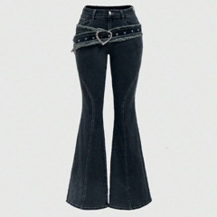 секси джинсы клеш