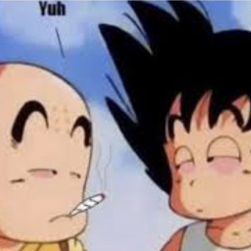 Goku with a spliff