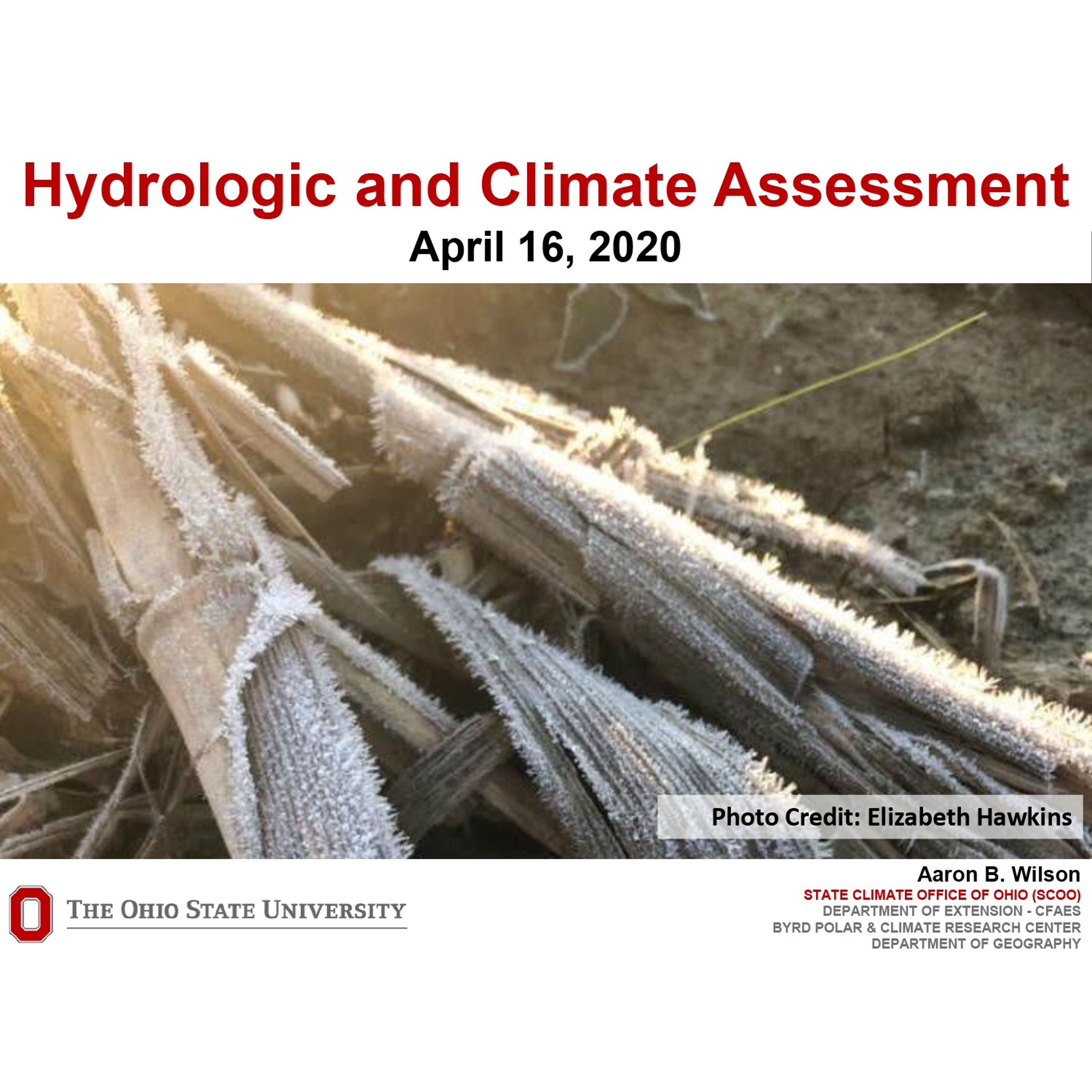 SCOO Hydrologic and Climate Assessment 2020-04-16