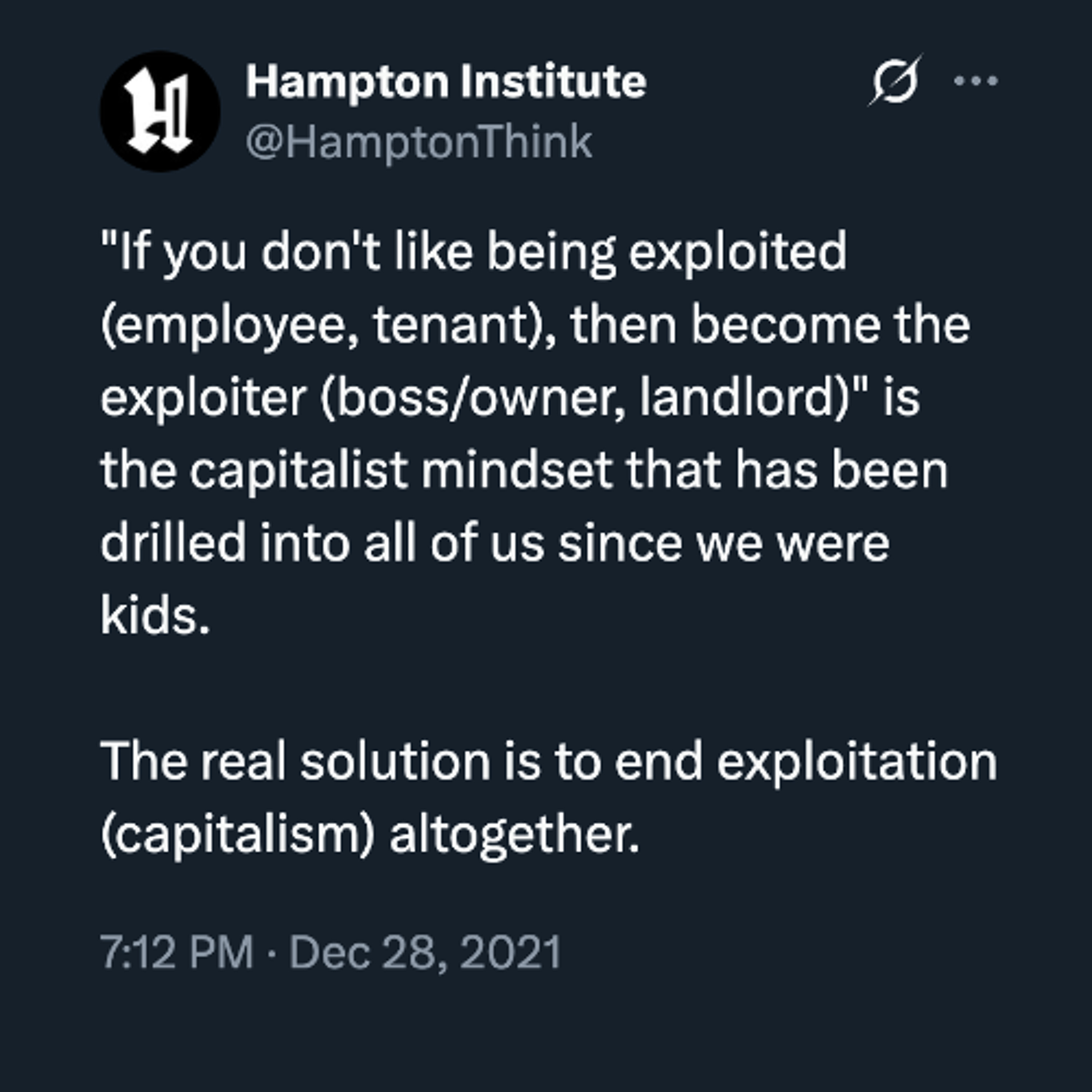 In Capitalism They Tell You To Become The Hammer If You Don't Like Being The Nail