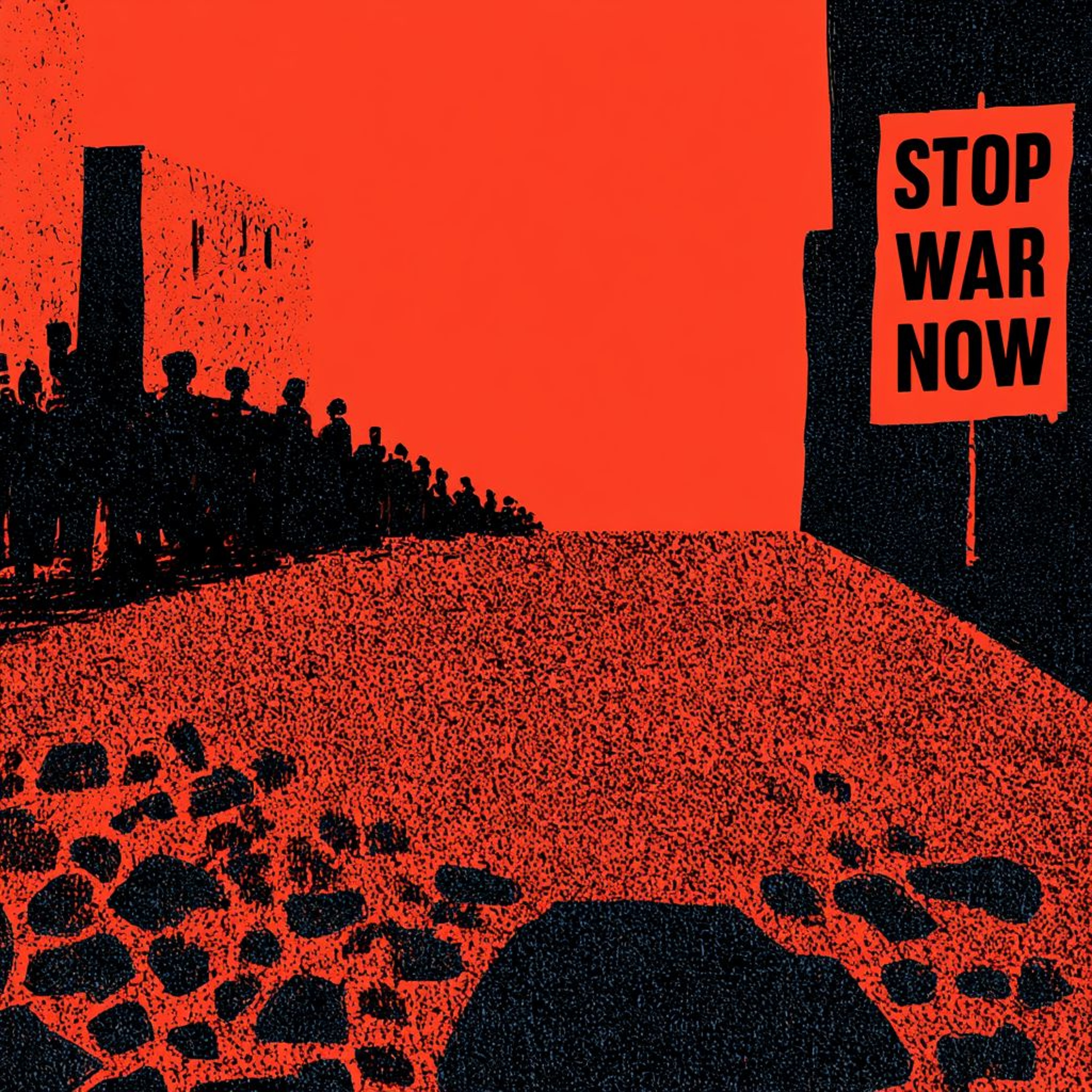 STOP. WAR. NOW. episode artwork