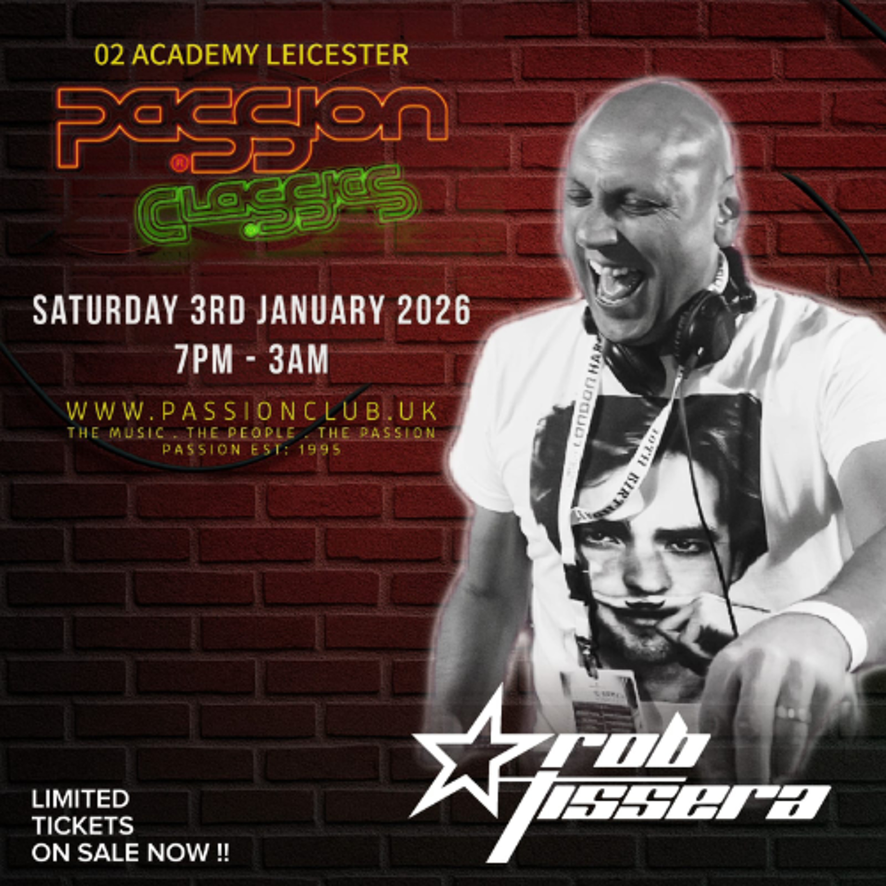 Rob Tissera. LIVE at PaSSion ClaSSics. Jan 3rd 2026. O2 Academy Leicester.