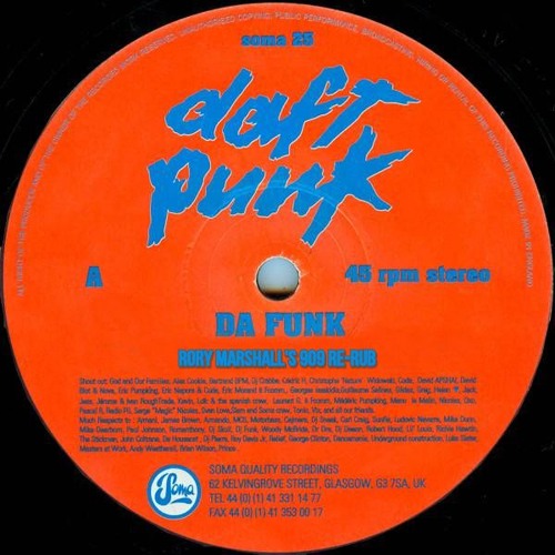 Da Funk (Rory Marshall's 909 Re-Rub) - Daft Punk