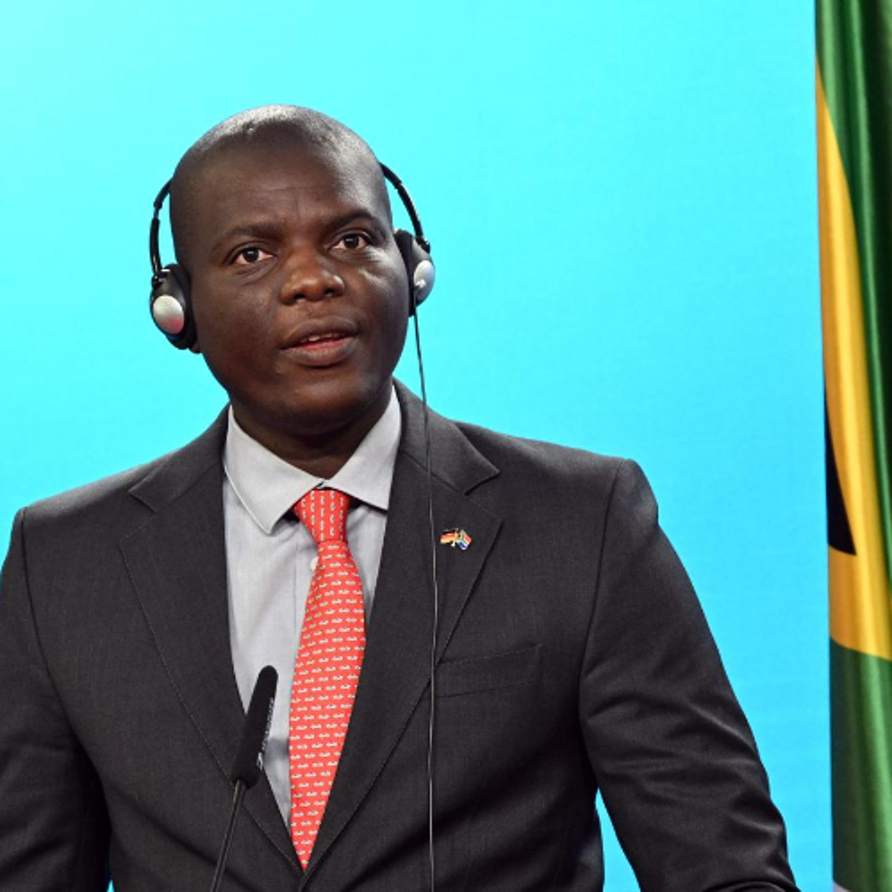 Minister Ronald Lamola Addresses Media Prior to the 12th SA-Germany Bi-National Commission in Berlin