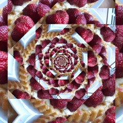 cake divided into four