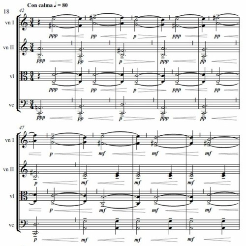 Pawel Strzelecki: 3. Adagio [String Quartet No. 1 (2001)].