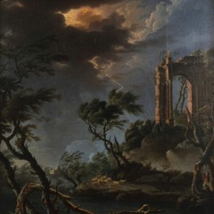 #05 Henri D'Arles, Paysage Côtier Sous Un Orage Et Village En Feu Sous Un Orage La Nuit, 1758