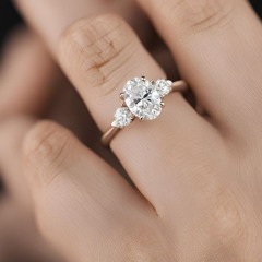 OVAL MOISSANITE ENGAGEMENT RINGS