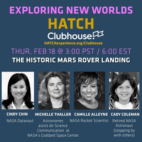 HATCH Clubhouse: Mars Rover Landing (2/18/21)