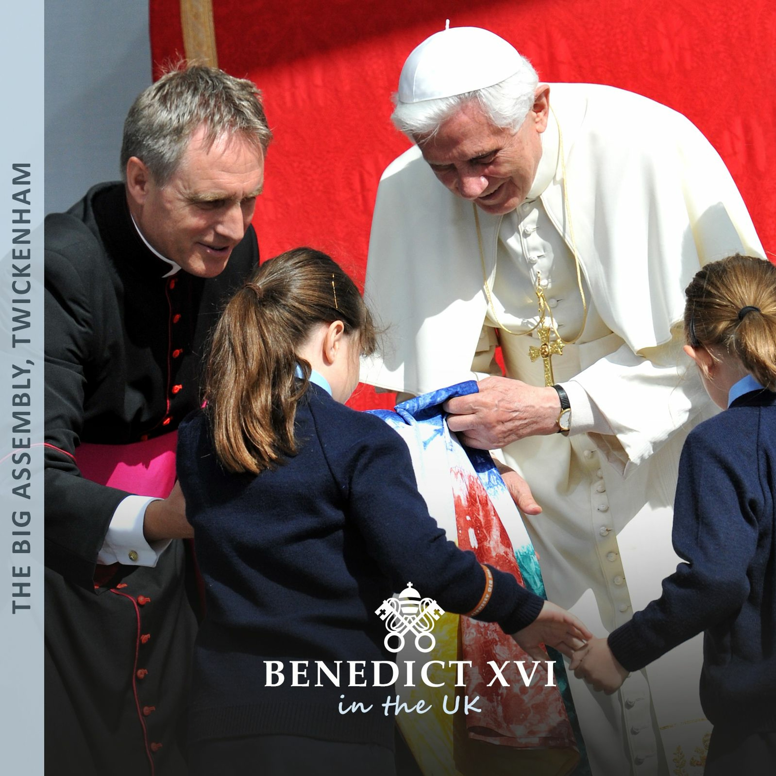 Pope Benedict XVI speaks to school pupils at the Big Assembly episode artwork
