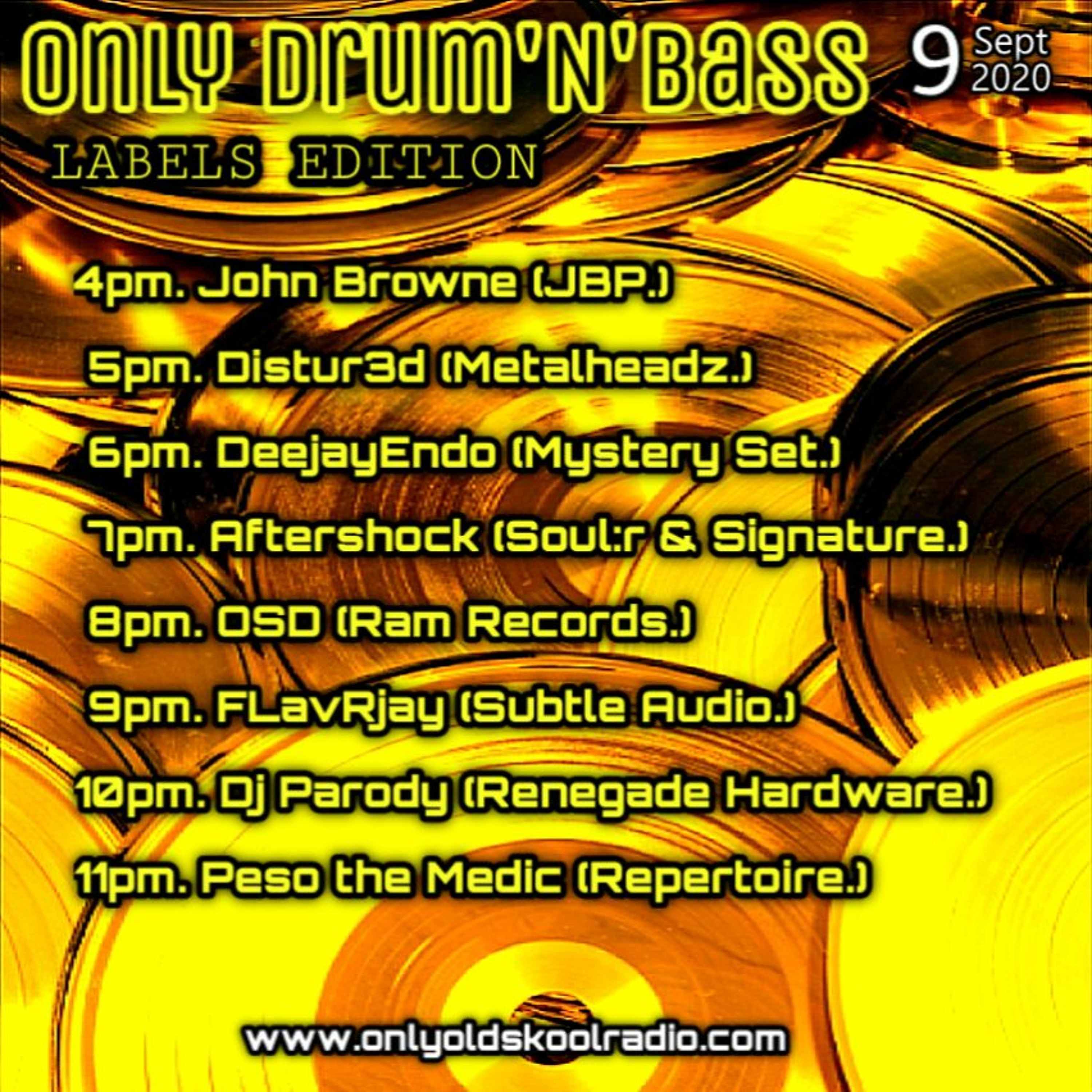 FLavRjay - ODnB Labels Edition. SUBTLE Audio on OOS Radio. 9-9-20 episode artwork