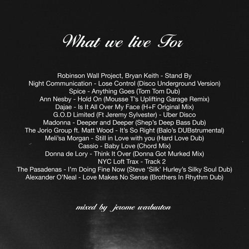What We Live For - Mixtape