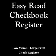 [FREE] KINDLE 📚 Easy Read Checkbook Register by  Solutions Marketing EBOOK EPUB KIND