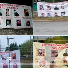 La guerra contra el Cártel del Noreste ya empezó: en narcomantas exhibieron a presuntos miembros