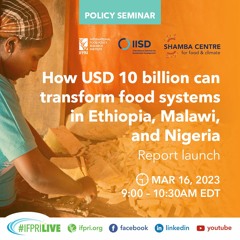 How USD 10 billion can transform food systems in Ethiopia, Malawi, and Nigeria: Report launch