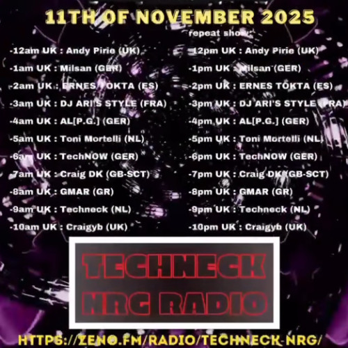 GMar on TECHNO TUESDAY #17 TECHNECK NRG RADIO 11.11.2025