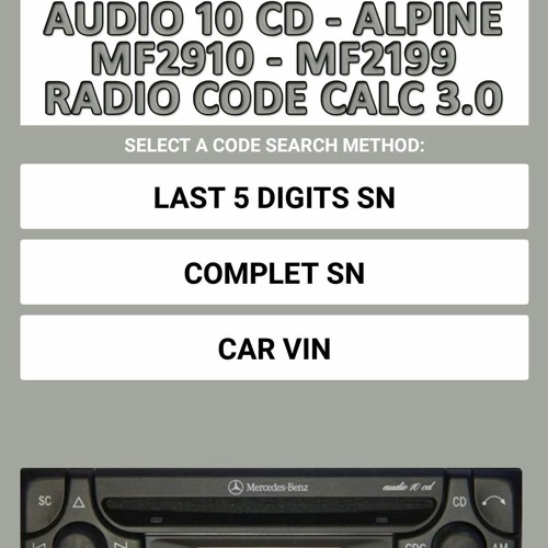 Stream Car Radio Code Calculator Alpine Mf2910 273 by TershyVbane | Listen  online for free on SoundCloud