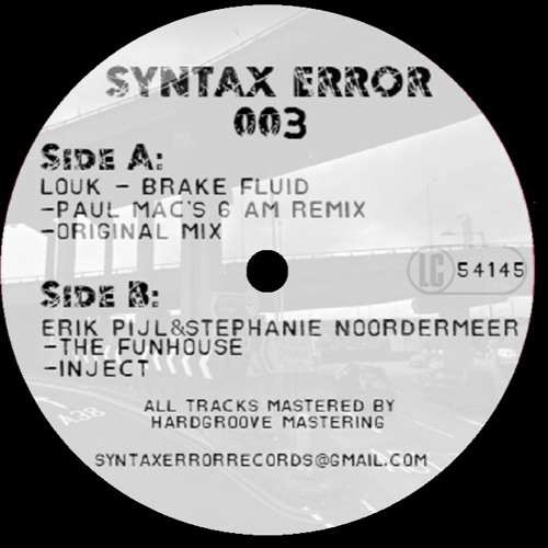 SYNTAX003: B1 - Erik Pijl & Stephanie Noordermeer - The Funhouse