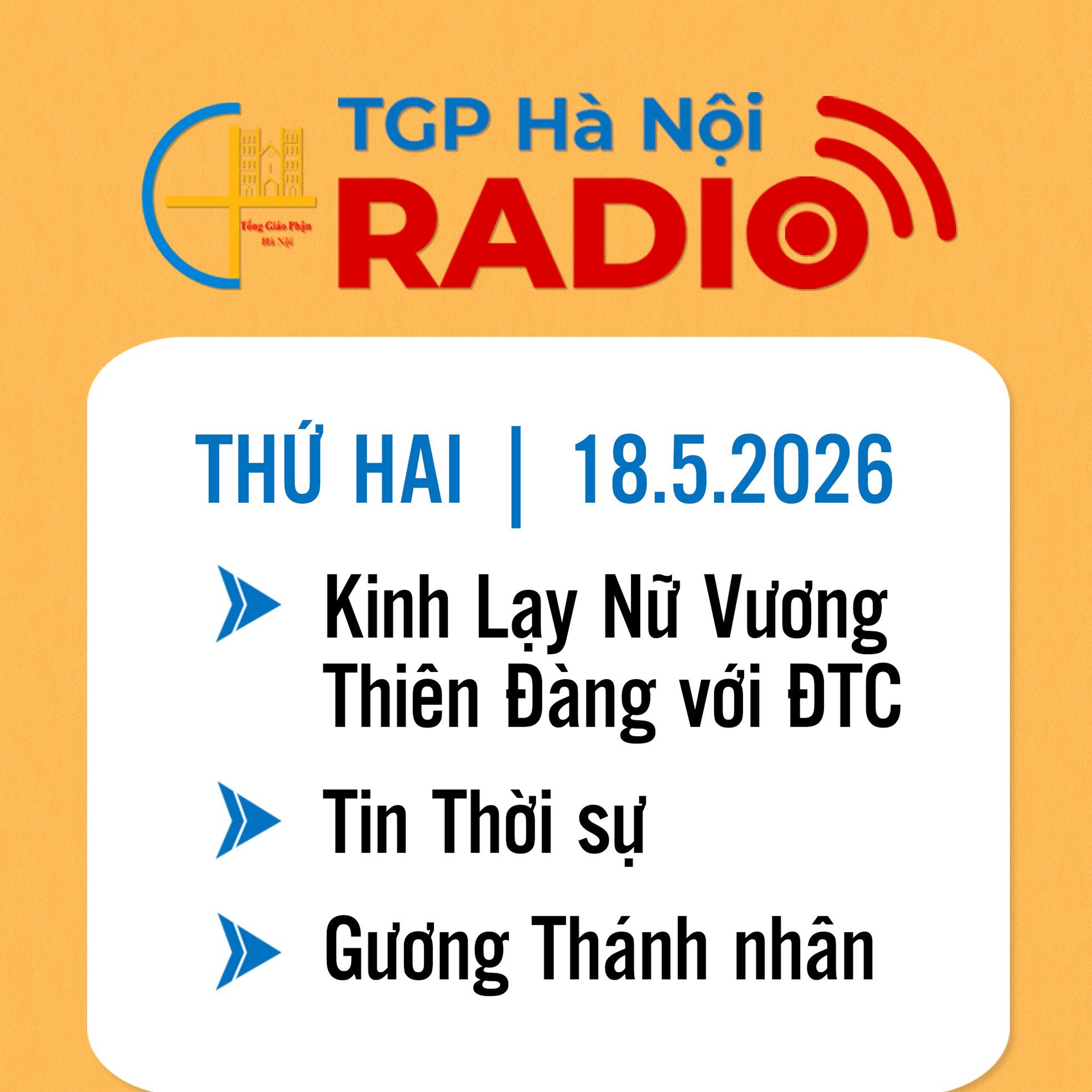 Thứ Hai ngày 18/5/2026