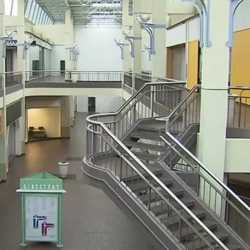 slow dancing in the dark but it's sung by carl wheezer in an empty mall