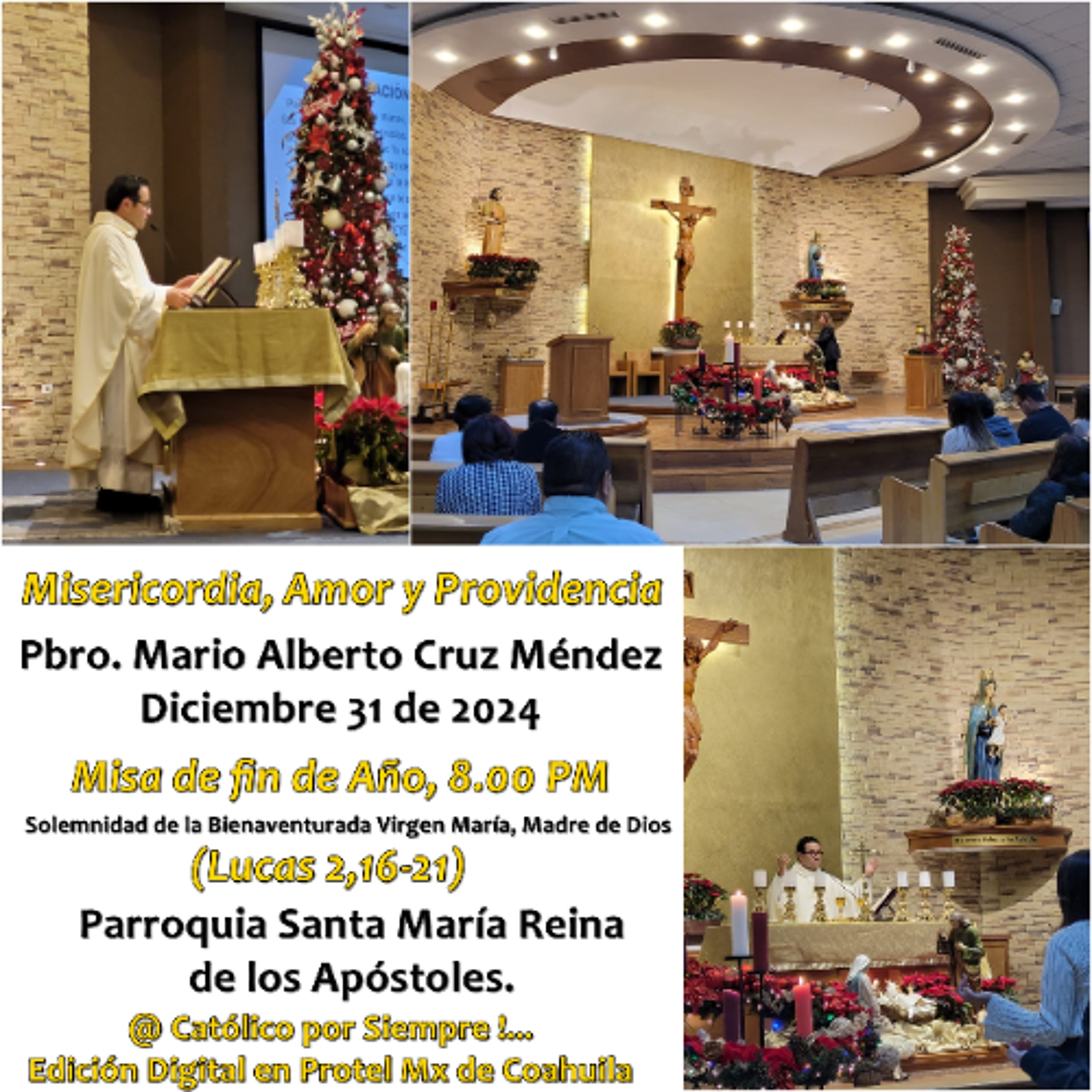 Podcast # 953 - Evangelio y Homilía del 31 Diciembre, 2024 - Pbro. Mario Cruz - #Católico por Siempre !...