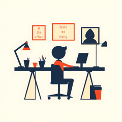 at the office