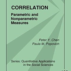 Read EPUB ✏️ Correlation: Parametric and Nonparametric Measures (Quantitative Applica