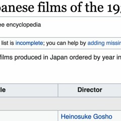 List of Japanese films of the 1930s