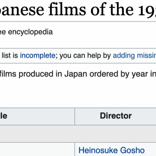 List of Japanese films of the 1930s