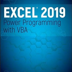 Download pdf Excel 2019 Power Programming with VBA by  Michael Alexander &  Dick Kusleika
