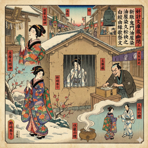 Stream 奸計文庫蔵幽閉・新版鬼門油屋染久松袂之白絞由縁歌祭文 by