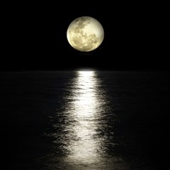 The moon on the sea