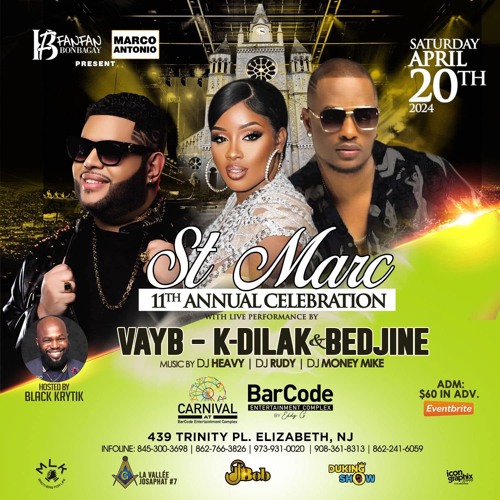 Stream BEDJINE & KDILAK LIVE M'MANVIE BO'W THE BARCODE ELIZABETH NJ 4