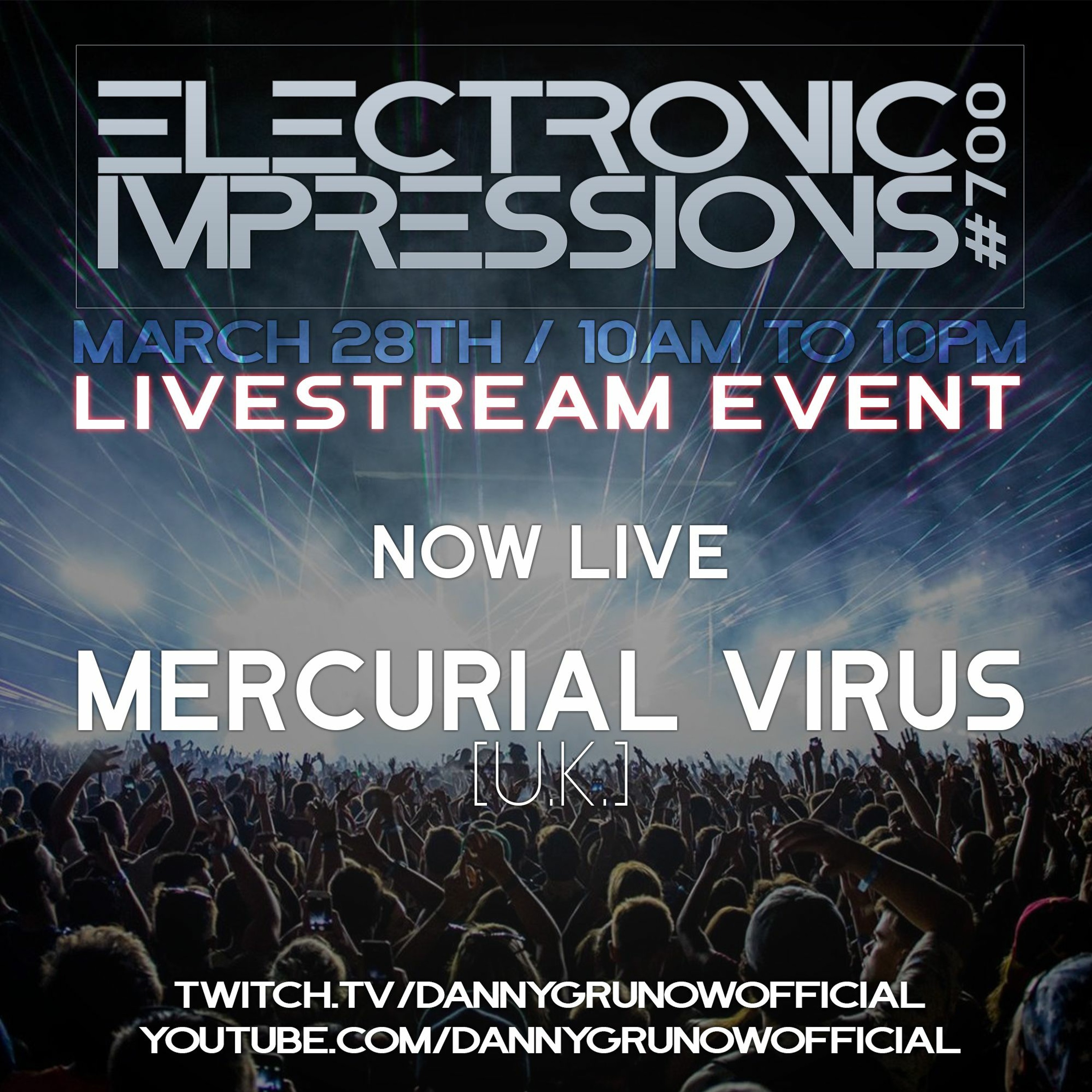 Electronic Impressions 700 - Mercurial Virus - Live @ Youtube & Twitch (28-03-21) episode artwork
