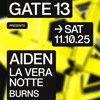 BURNS @GATE13 11/10/2025 DJ mix artwork - Electronic music tracklist cover image