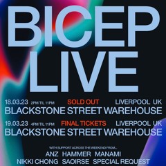 Opening for Bicep at Blackstone Warehouse