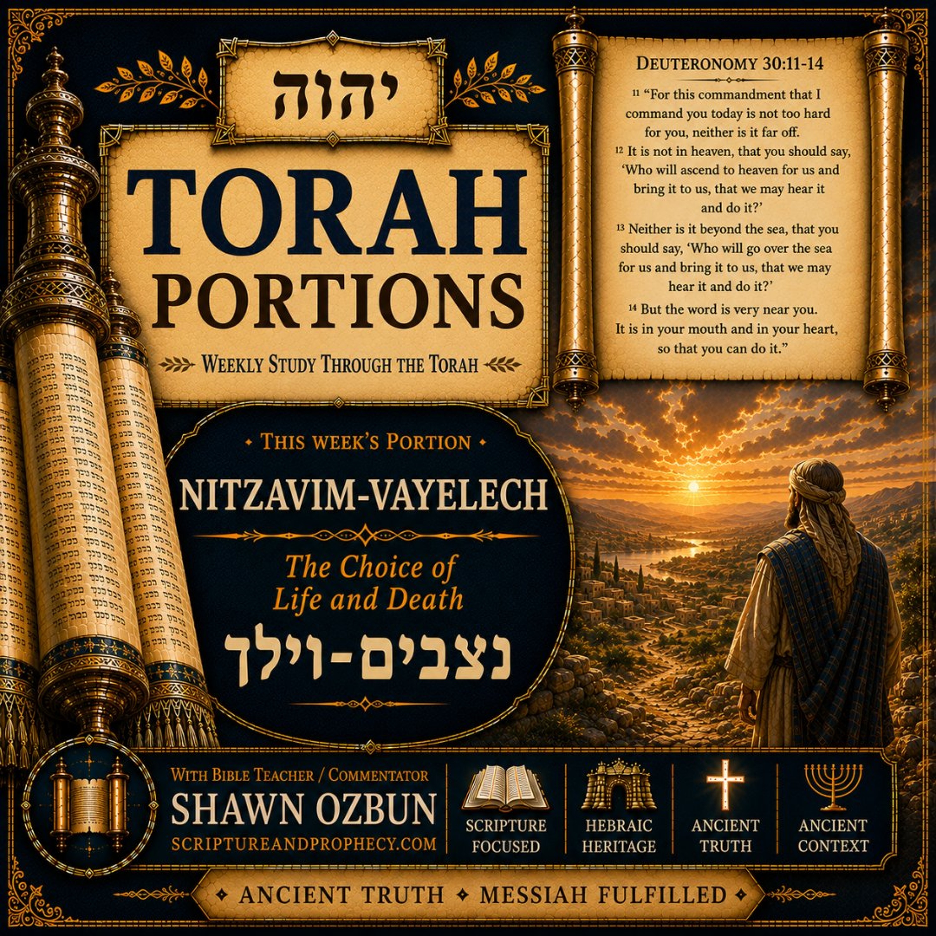 The Choice of Life and Death - Torah Portion - Nitzavim-Vayelech: (Deuteronomy 29:10–31:30)