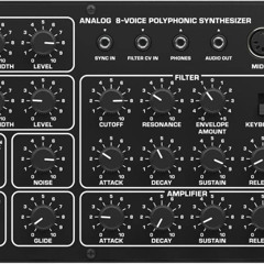 Behringer PRO-800 Trance chords (Supersaw PWM)